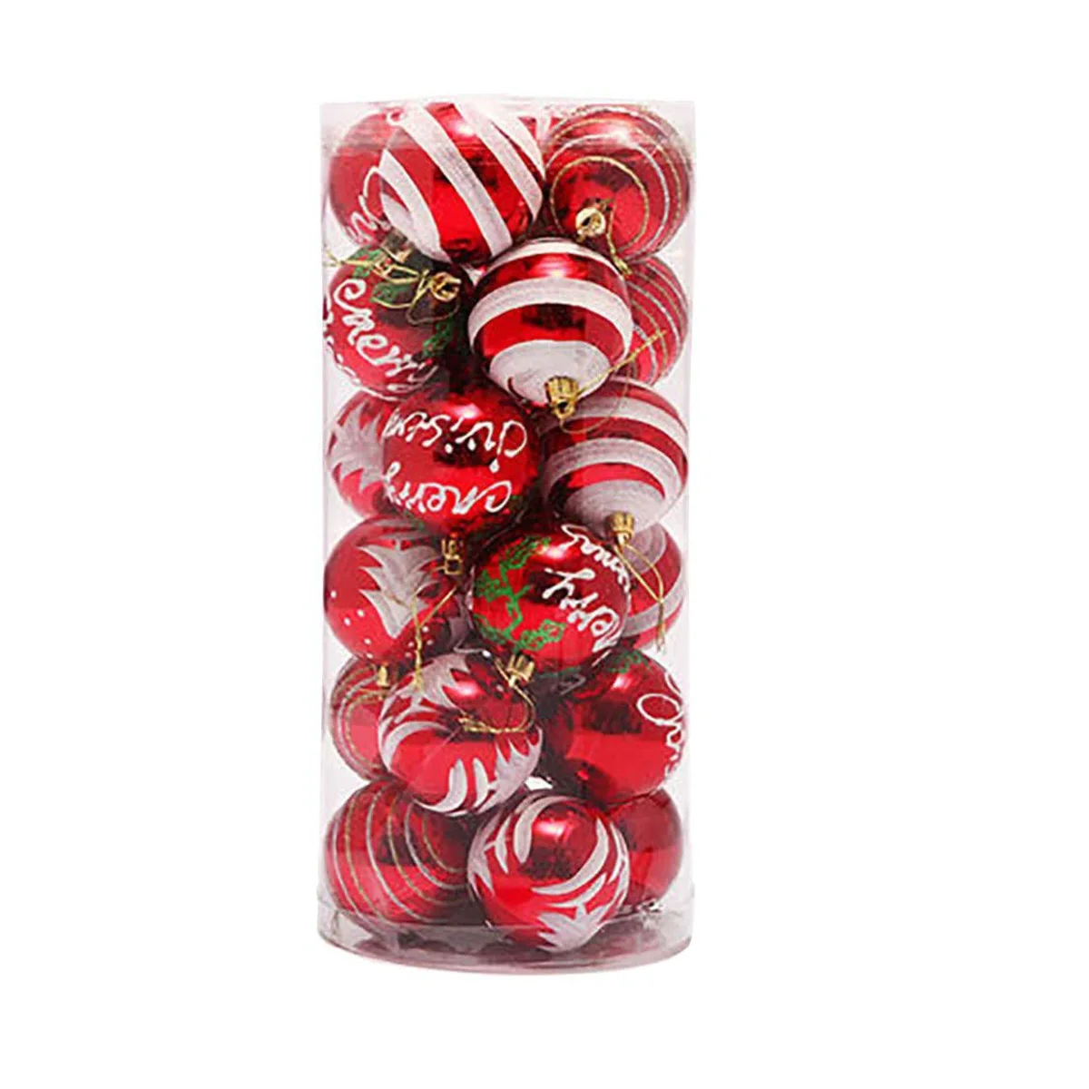 

Christmas ball decorations, Christmas tree ball decorations, Christmas party decorations (24 PCs/Pack, painted balls)