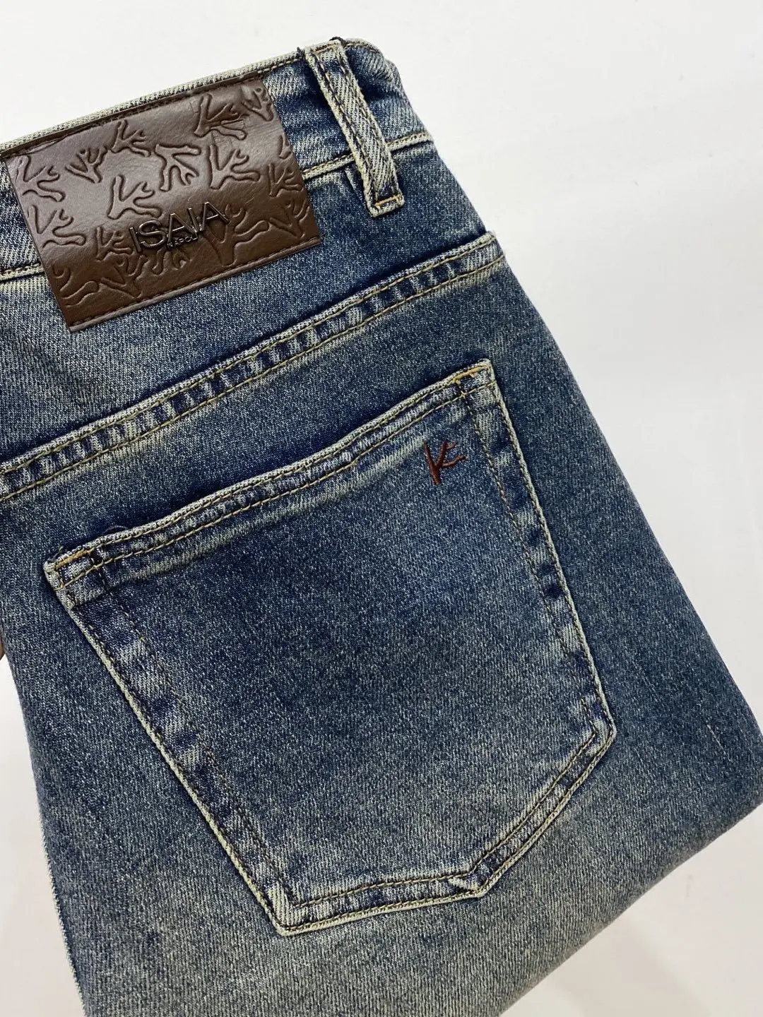 

Spring Summer New Sle Men's Denim Jeans Slim Fit Stretch Thin INS Straight Leg Luxury Casual Cotton Pants mid Waist Zipper