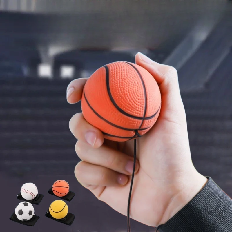 

Wrist Return Ball Portable High Elasticity Tear-Resistant Football Shape Bouncy Ball Wristband Toy Indoor Supply