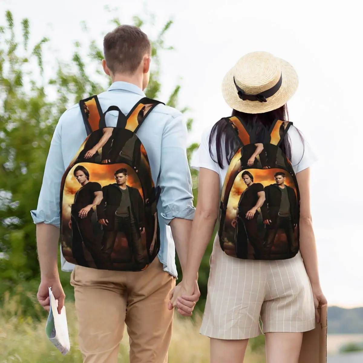 

Brothers Winchesters Backpack Student BookBag Kids School Bag Computer Shoulder Bags for Men Women