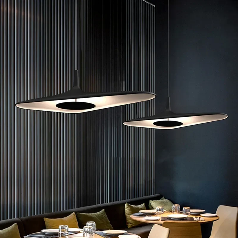 

Italian Designer Restaurant Led Black Chandelier For Dining Room Coffee Shop Ceiling Lamp Creative Decorative Art Lighting