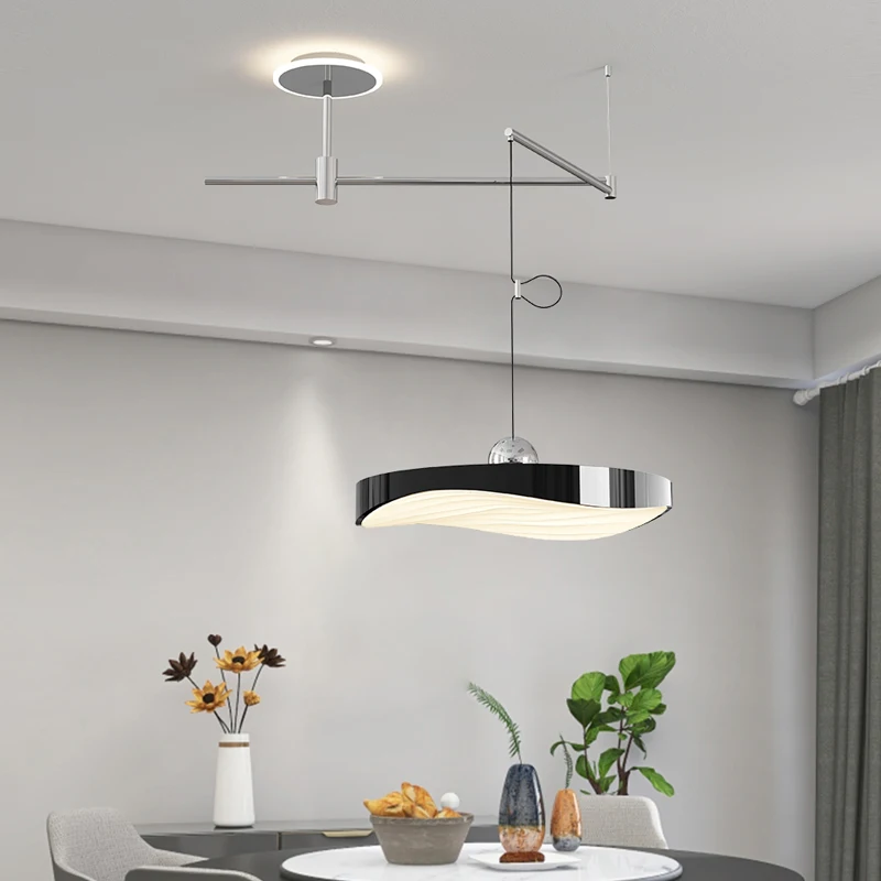 Modern LED Chandeliers Lighting for Dining Room Island Removable Saucer Hanging Lamp Restaurant Bar Light Home Decor Luminaires