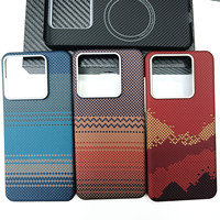 Genuine Aramid Carbon Fiber Magsafe Case For Meizu 22 Meizu22 Matte Sunset Moonrise Bulletproof Magnetic Hard Thin Cover