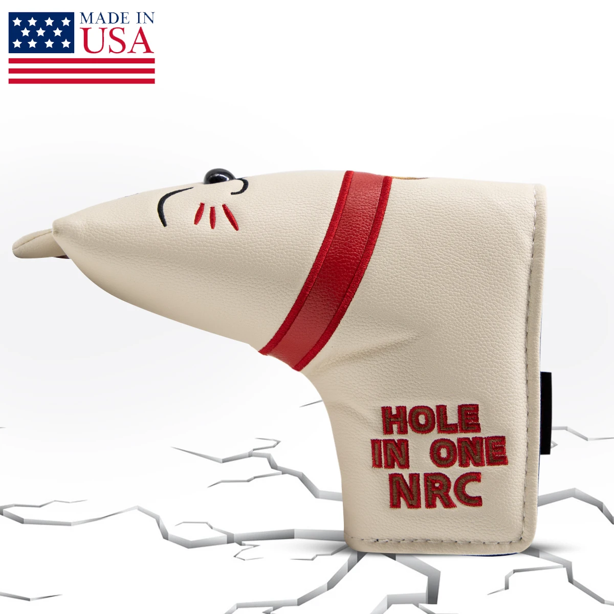 غطاء مضرب شفرة الجولف لطيف القط نادي الغولف يغطي الرأس لمضرب الجلود شفرة مضرب غطاء الرأس مع إغلاق المغناطيسي