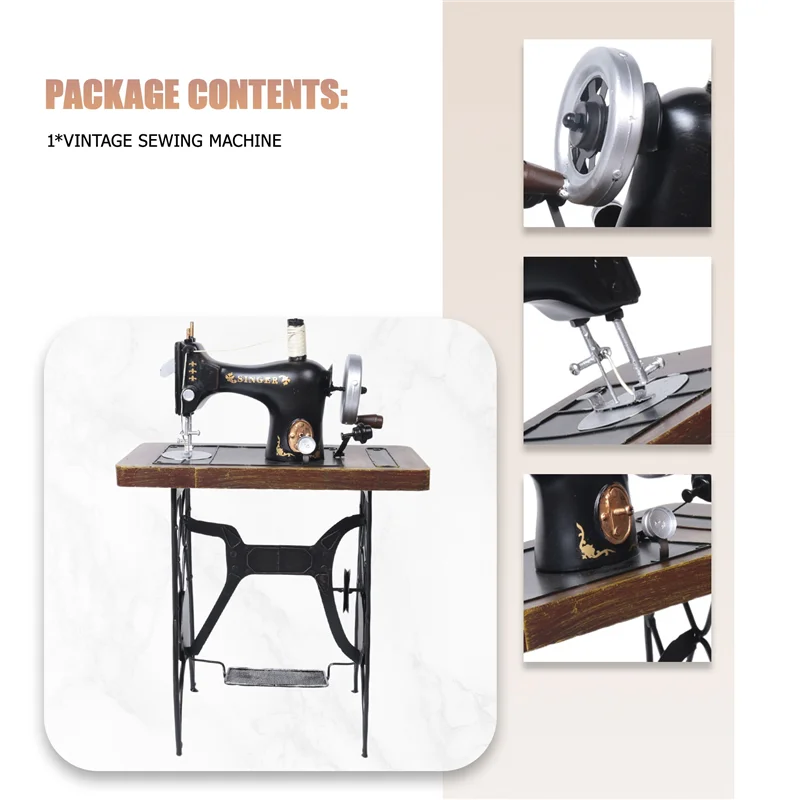 

Vintage Iron Sewing Machine Model Clothing Shop Window Ornaments Old Object Decoration Creative Crafts CNIM Hot
