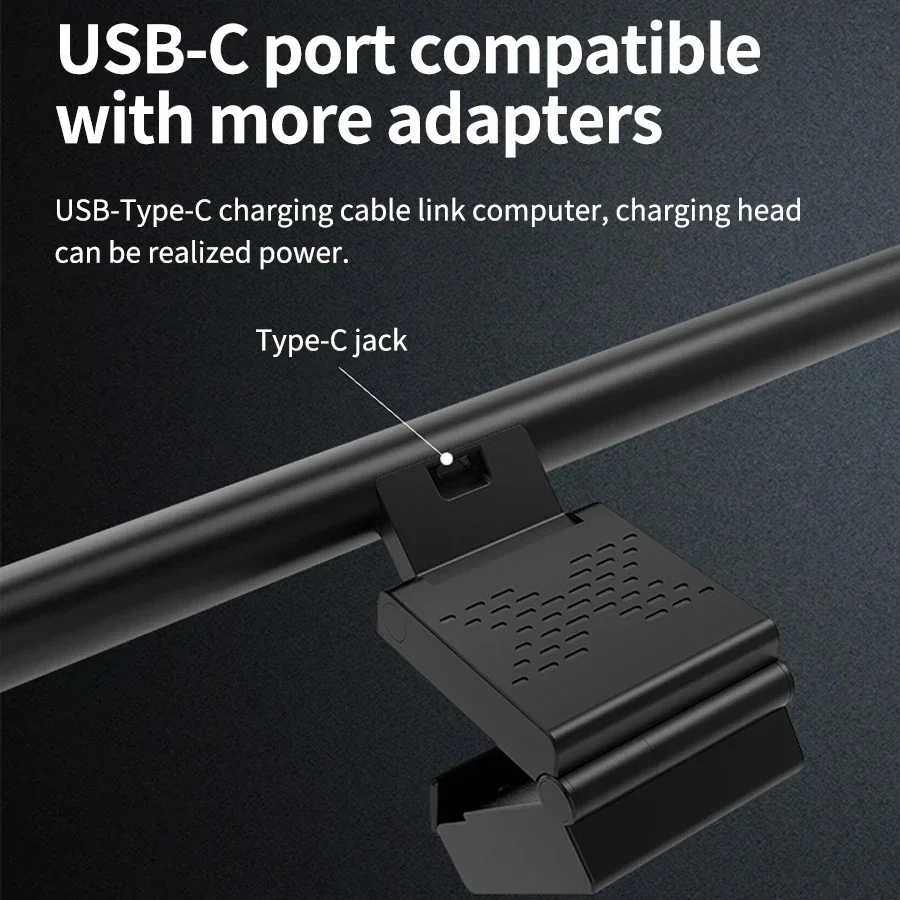Monitor Light Bar with Wireless Remote, USB Computer Light with Stepless Dimming, No Screen Glare Monitor Lamp for Home Office