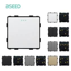 BSEED Wall Switch Modules 1/2Gang Parts Mechanical Switches Key EU Standard Light Switches Parts Free Combination DIY