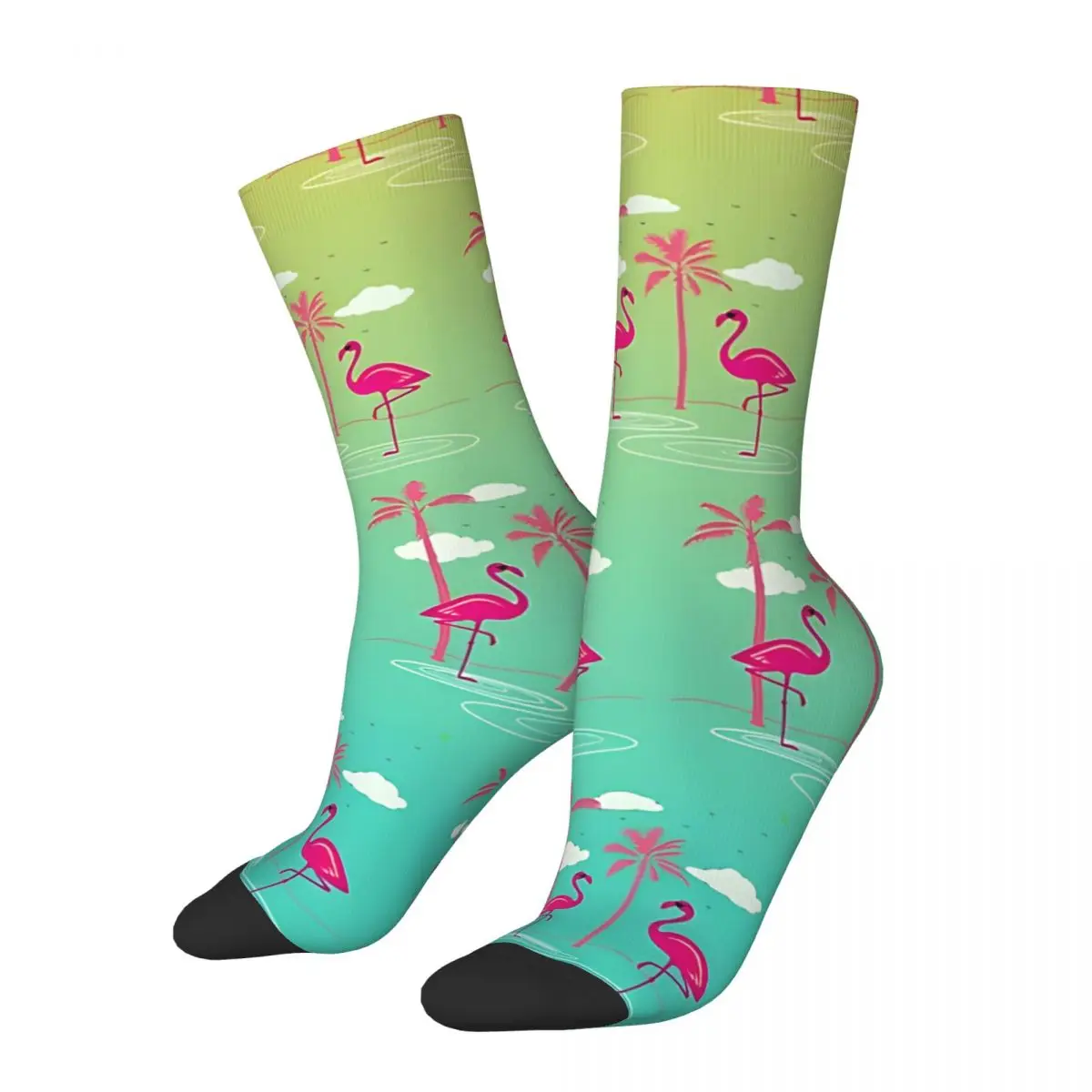 

In Sunglasses Flamingos Unisex Winter Socks Hip Hop Happy Socks street style Crazy Sock