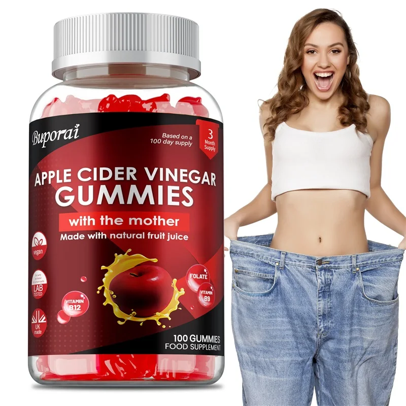 Apple Cider Vinegar Gummies - Detoxification, Weight Management, Supports Cardiovascular and Digestive Health