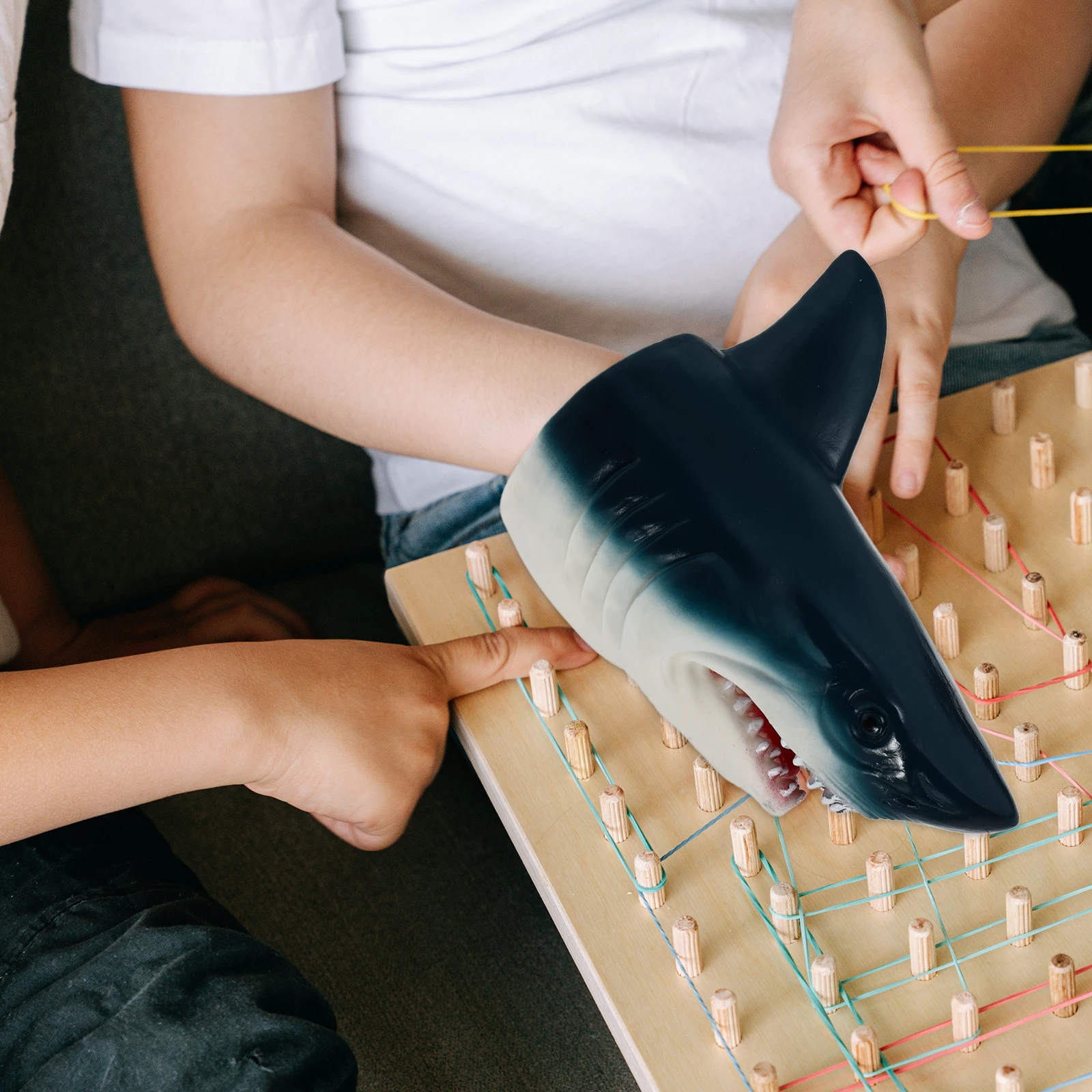 

2 Pcs Shark Arm Puppet Playful Hand for Kids Animal Finger Biting Toys Role Child