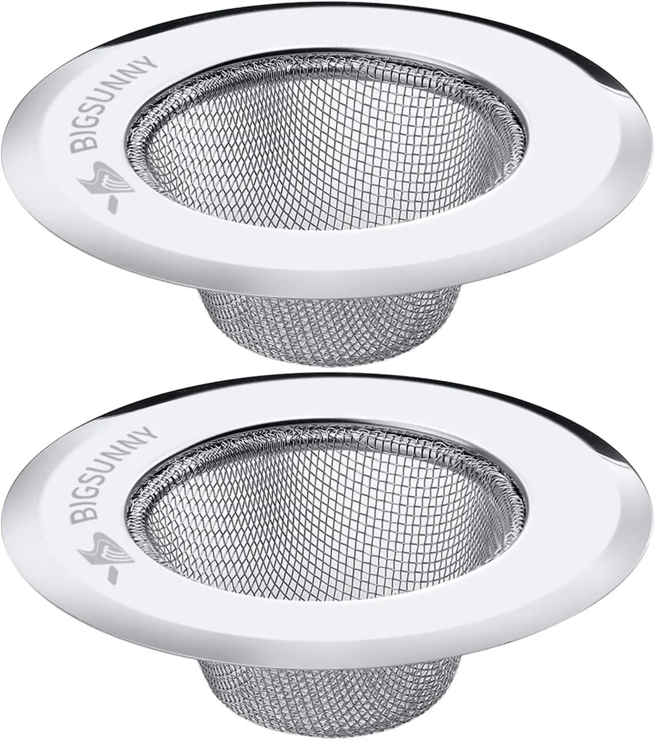 

Stainless Steel Mesh Sink Strainer, 2 Pack, 4.5 Inch, Anti-Clog Drain Filter for Kitchen Sinks