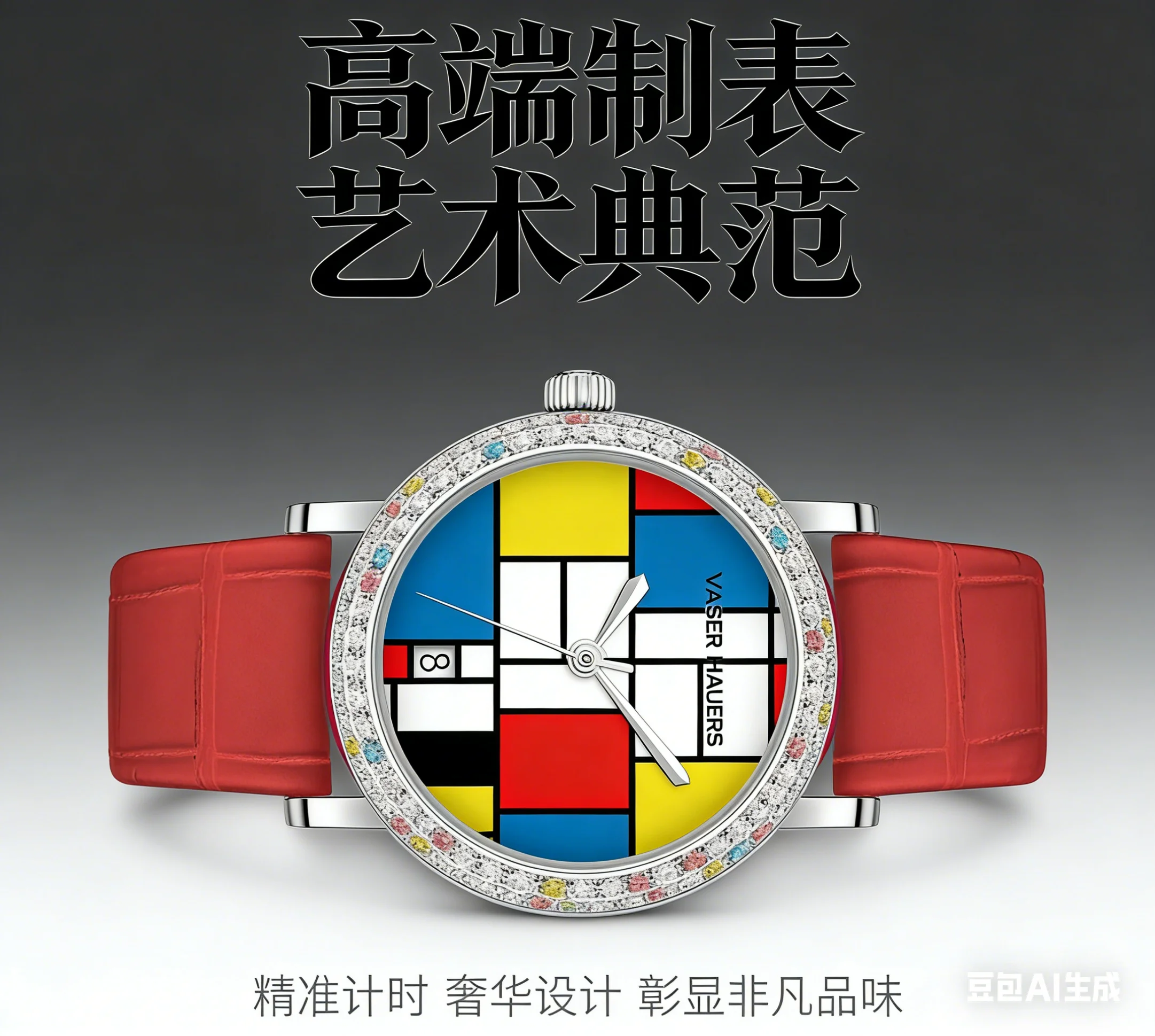 Latest limited edition women's waterproof mechanical watch in red zodiac year, simple high-end watch