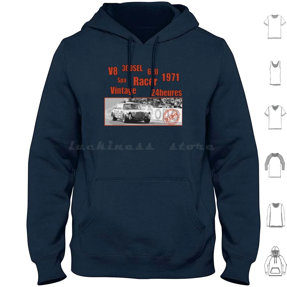 Dledmv-300 Sel 6.3 Hoodie Cotton Long Sleeve Dledmv Stance Logo Car Racing Engine Motor Moteur Voiture Hellaflush Low