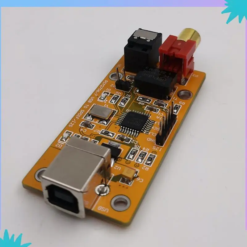 

ABZW USB Sound Card USB To Coaxial Fiber I2S PCM2706 Decoder Chip Board For Audio Power Amplifier Computer Phone