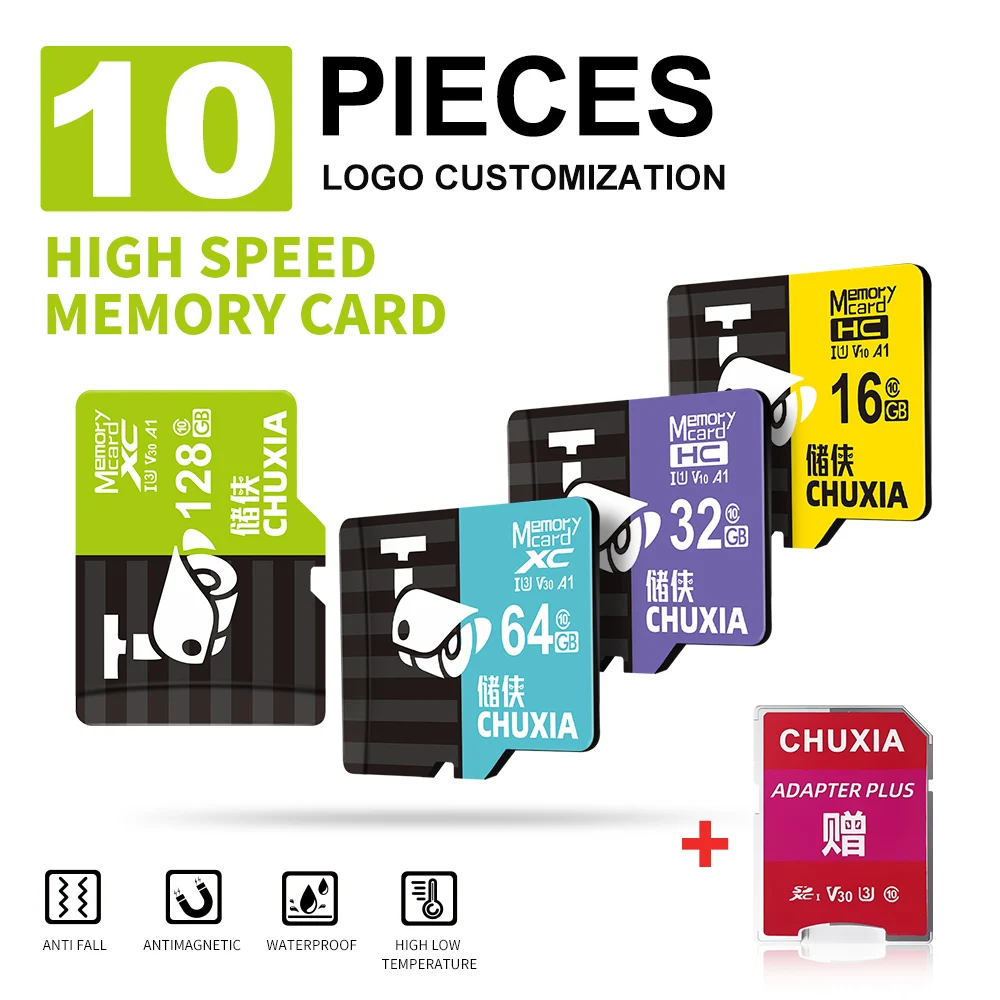 10PCS Flash Memory Cards -32GB,64GB,128GB,256GB Digital Device Flash Memory Cards, High-Speed Storage Video Cards, Free Delivery