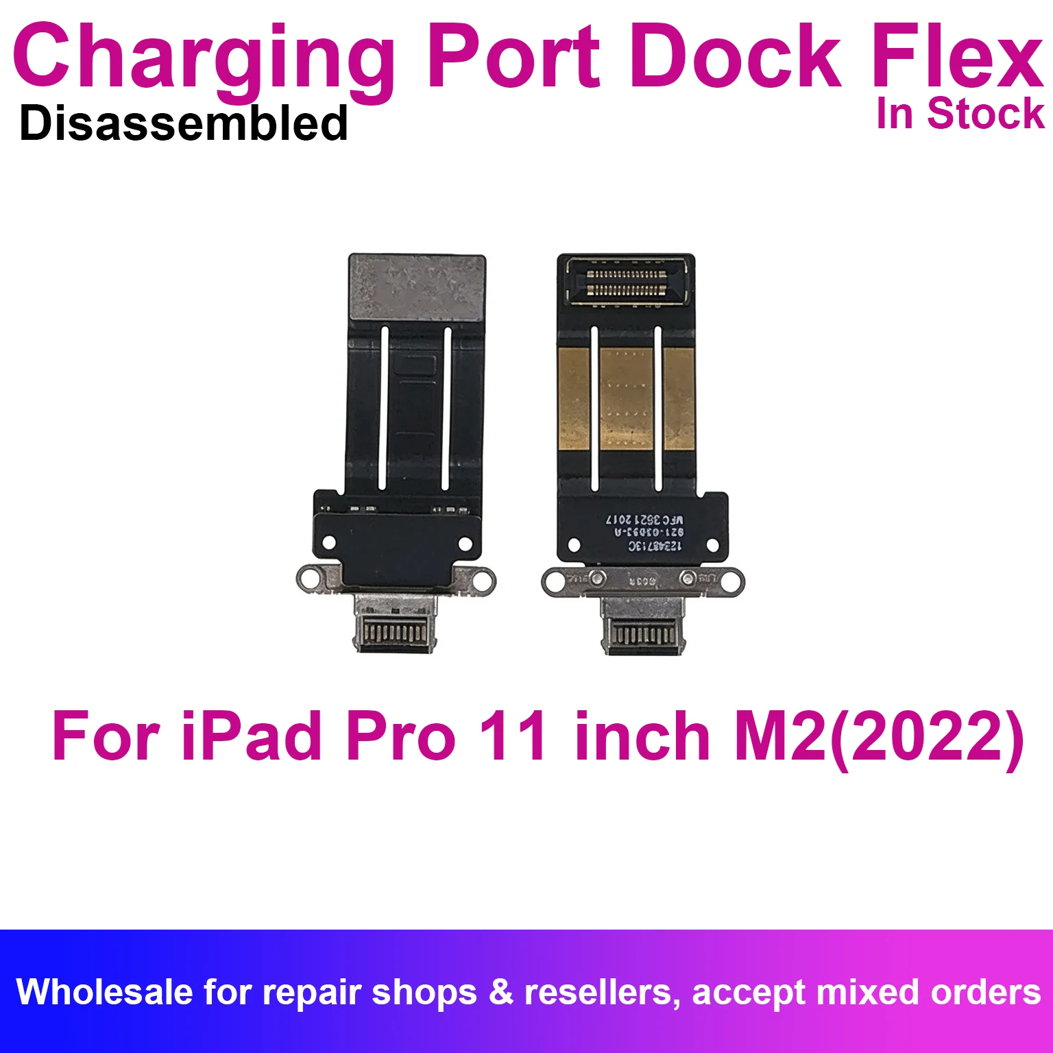 Charging Port Dock Flex Cable For iPad Pro 11 Inch M2 2022 A2759 A2435 Connector Ribbon Replacement Repair Parts