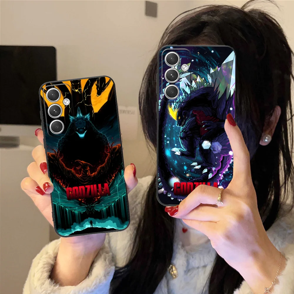 Mobile G-Godzillas Phone Case for Samsung Galaxy S25 S24 S23 S22 S21 S20 S10 S9 Plus FE Ultra Lite Black Cellphones Smartphone