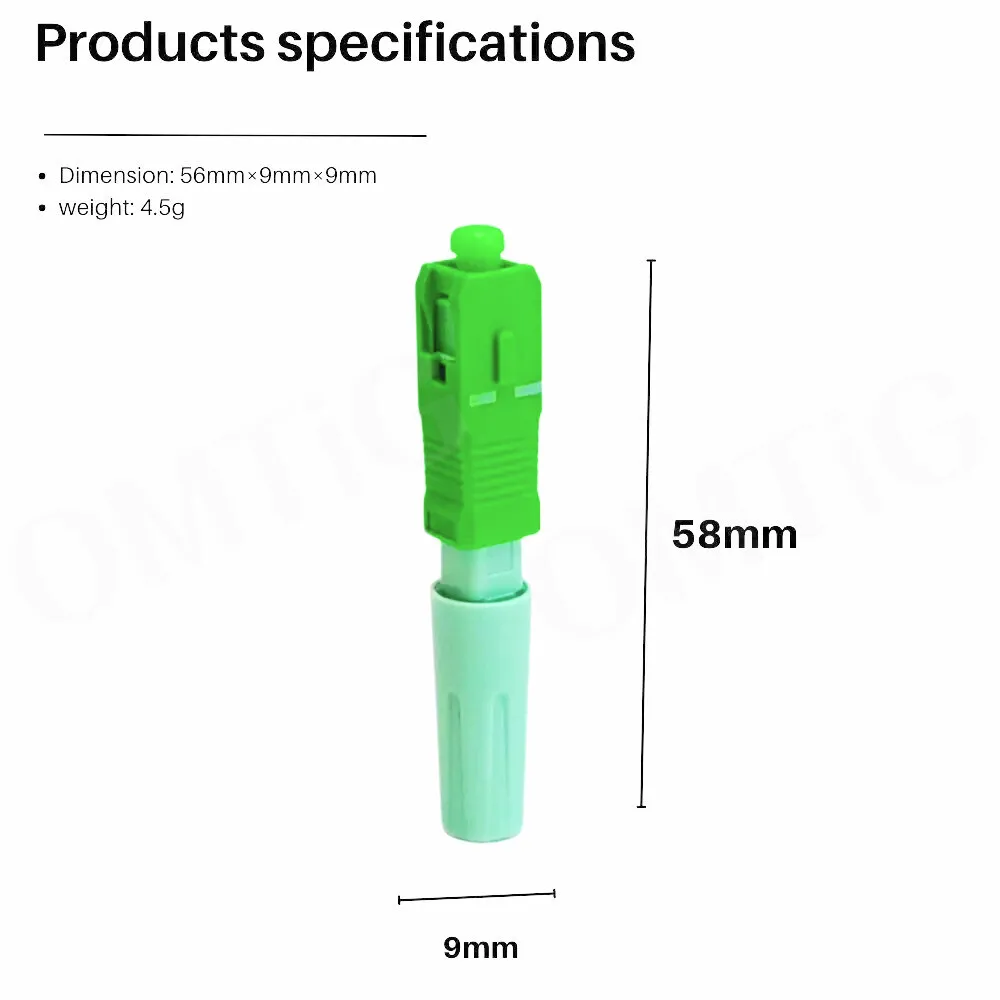 SC Apc SM 단일 모드 광 커넥터, FTTH 도구 콜드 커넥터 도구, UPC 광섬유 고속 커넥터, 고품질