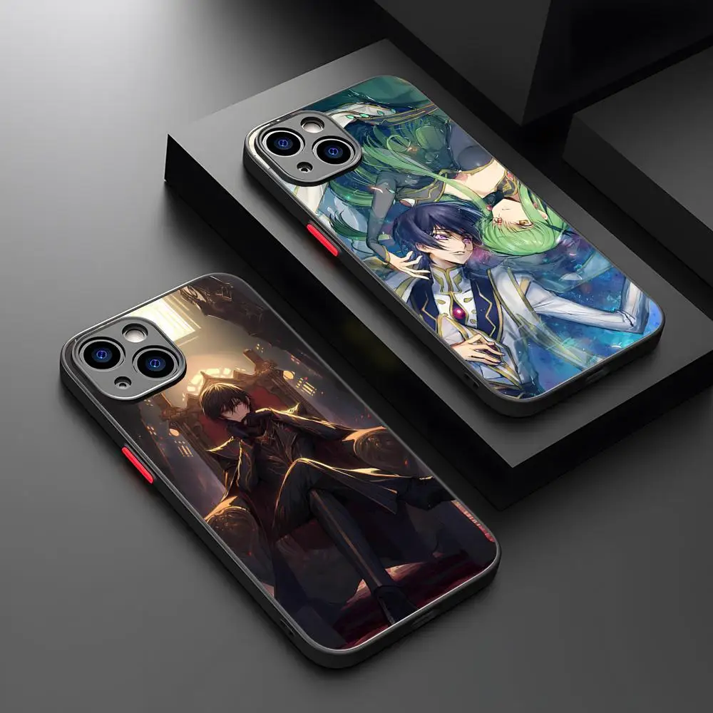 Code Geass Phone Case Matte Transparent For 16 15 IPhone 12 11 13 14 Pro Max X XR 8 Plus Back Cover