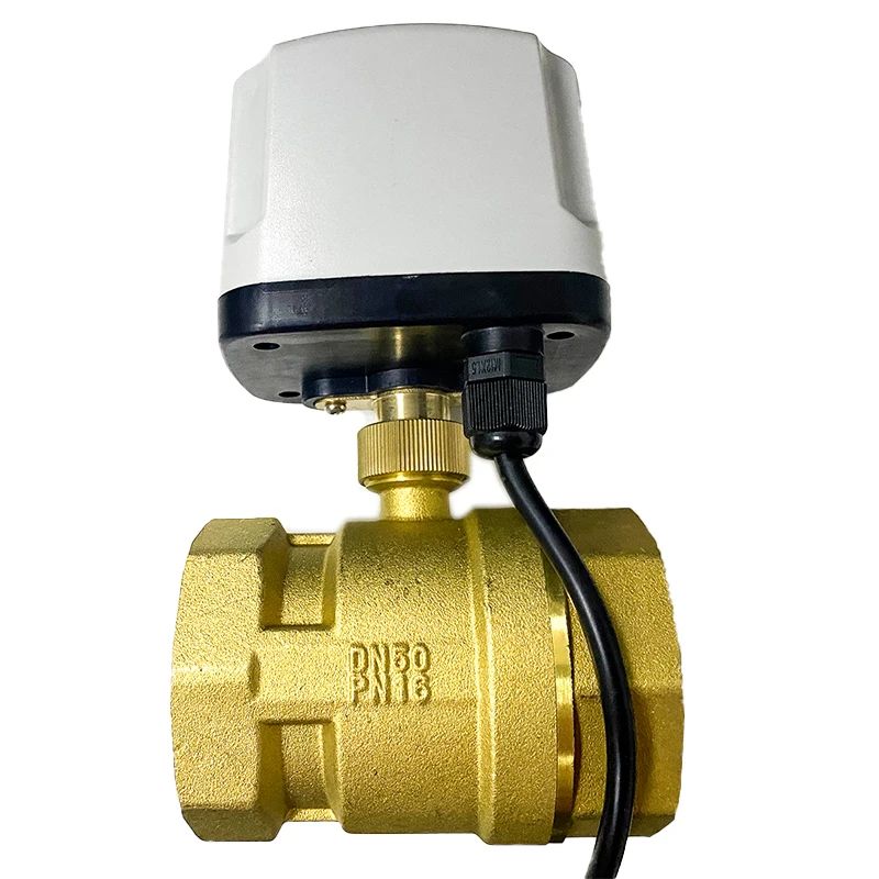 Imagem -04 - Impermeável Motorizado Ball Valve Latão Elétrica Ball Valve Grande Torque Metal Motor Control 3-wire Ip65 2