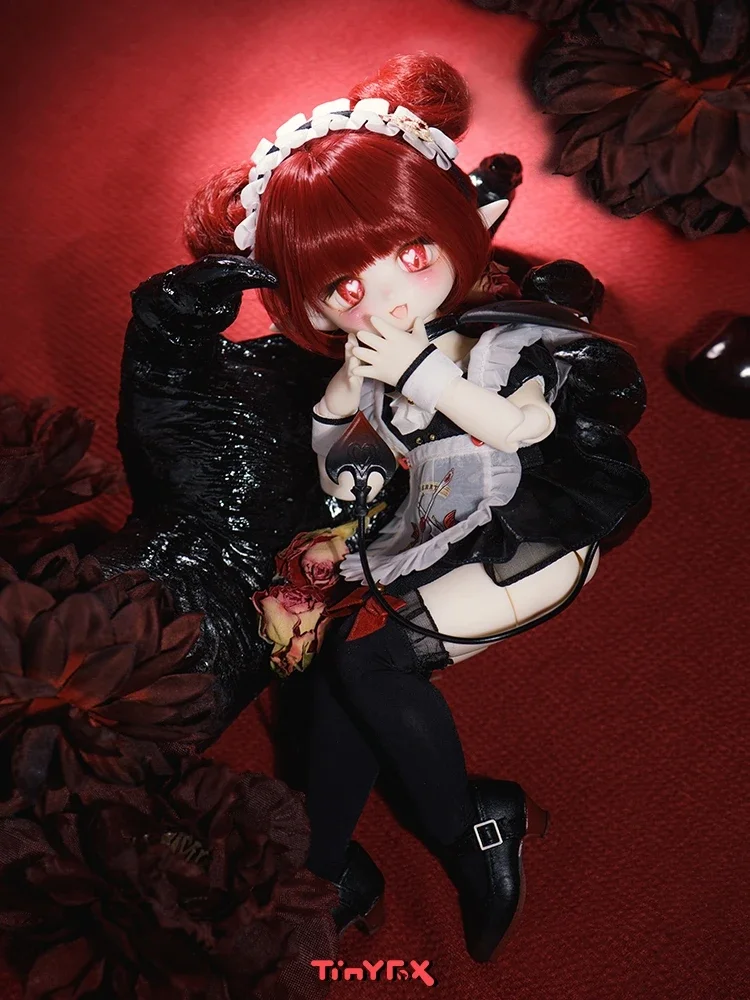 Kawaii Tinyfox Special Six Point Bjd Demon Cherry Cherrie Jointly Movable Mjd 6 Point Bjd Girl Heart Children Birthday Gifts