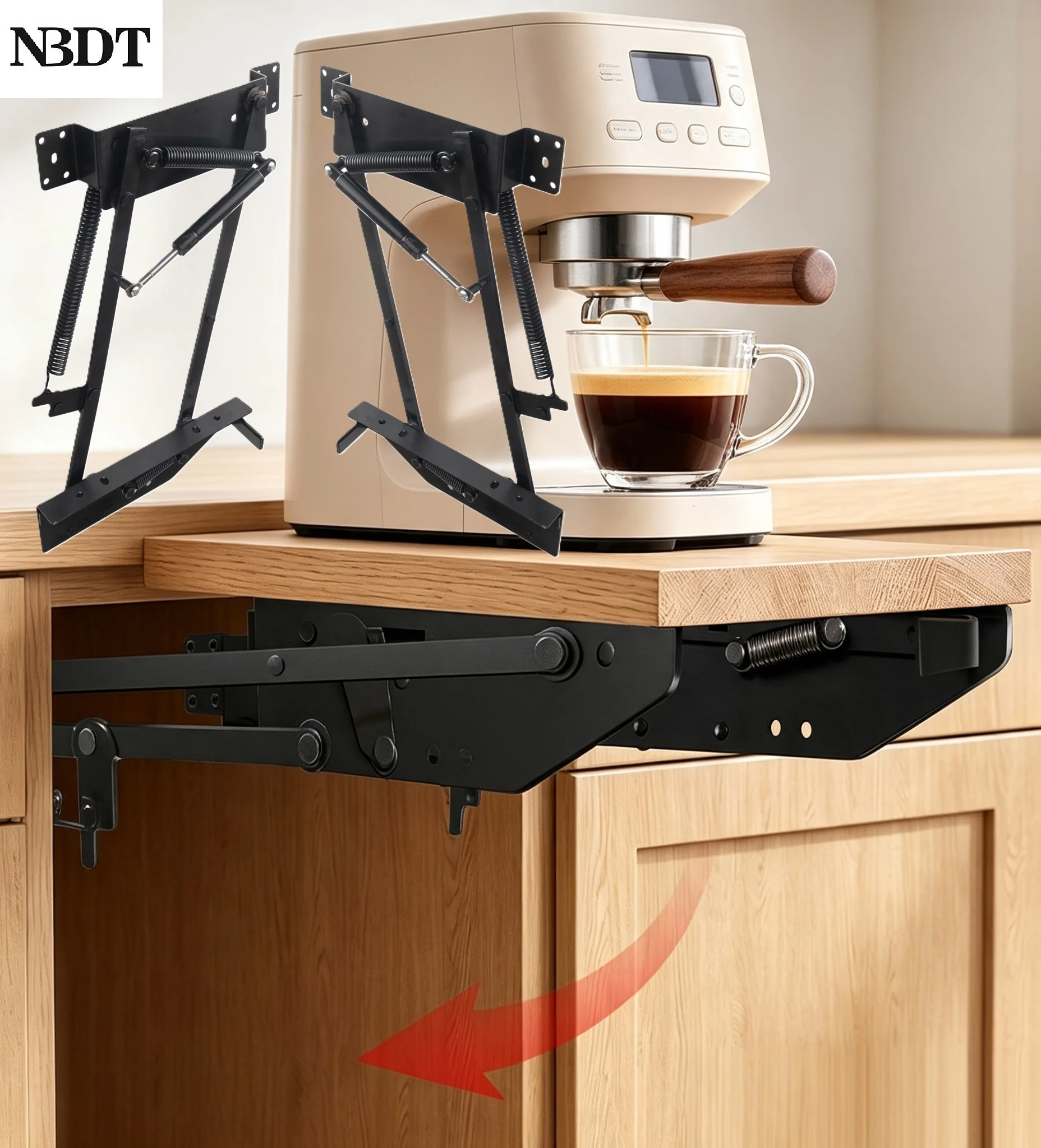 1Pair Hidden Lifting Bracket Support For Mixers Coffee Machines Small Appliances