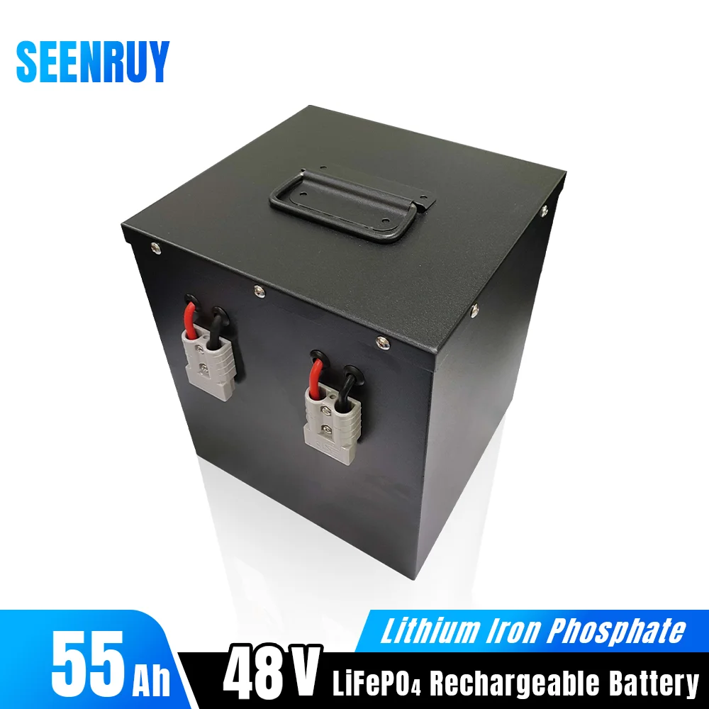 48V 55Ah Lifepo4 Battery Pack Lithium Iron Phosphate Built-in BMS Optional Bluetooth for Scooter Electric motorcycle +Charger