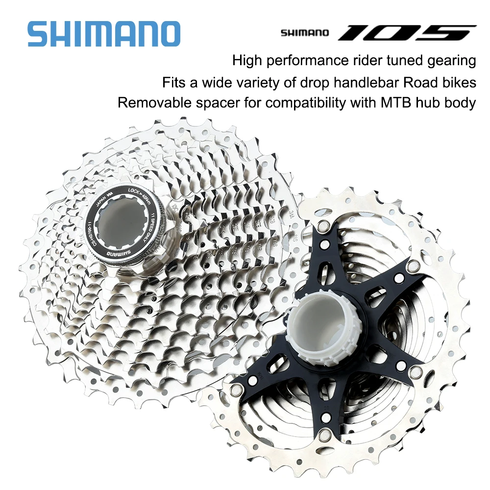 SHIMANO 105 HG700-11 Road Bike Cassette 11 Speed 11-34T Sprocket HG700 Freewheel 11S Bicycle 11V K7 HG EV for R7000 R8000