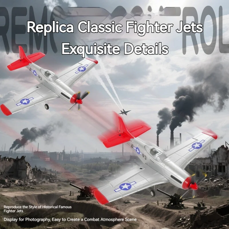 Nuovo Fx9501 Aereo telecomandato a quattro canali Brushless P51 Mustang Fighter Modello ad ala fissa Giocattolo resistente agli urti