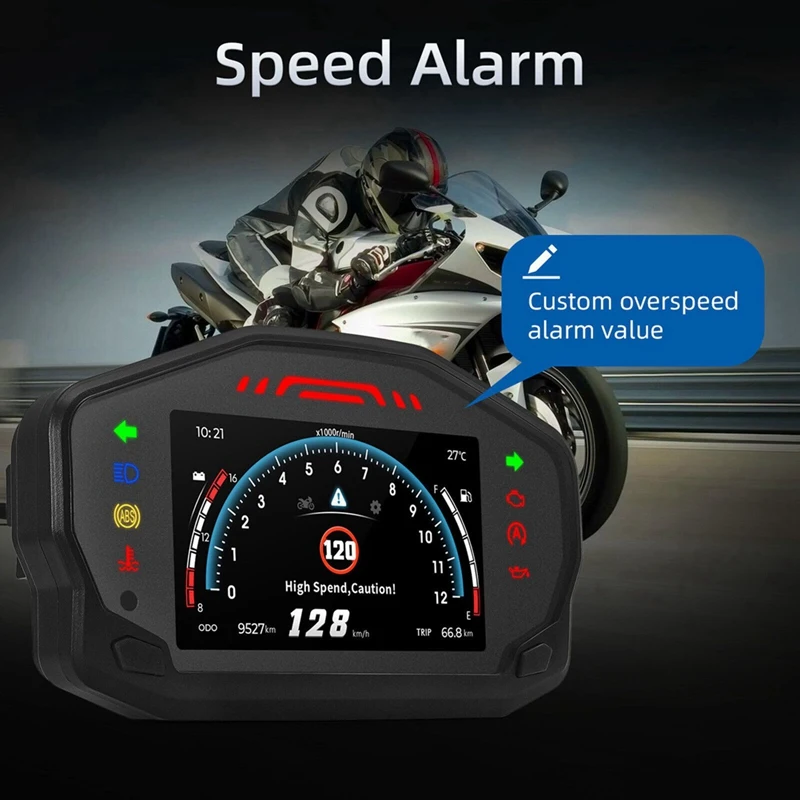 

Motorcycle LED Speedometer LED Speedometer ABS Speedometer LCD Digital Odometer Fuel Gauge For 1/2/4 Cylinder