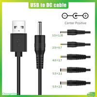 【Fast Delivery】USB to DC Power Cable Cord 3.5x1.35/5.5x2.1/5.5x2.5/4.0x1.7/2.5x0.7mm DC Port Charging Cable Power Supply Cord
