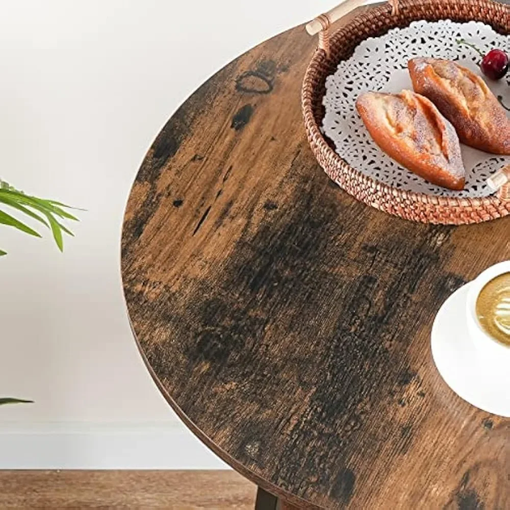 2-Tier Bistro Table with Storage, 37.4" High Top Table for Small Spaces, Cocktail Table with Top Particleboard for Kitchen