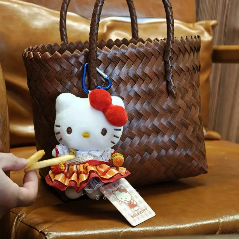 Kawaii مرحبا كيتي سانريو طالب لطيف الكرتون المدرسية قلادة الأطفال ألعاب من نسيج مخملي مفتاح سلسلة الديكور دمية هدية للأطفال #6