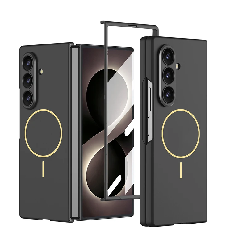For Samsung Galaxy Z Fold 8 Ultra Case Ultra-Thin Skin-Friendly Matte Magnetic Wireless Charging With Tempered Film Hard Cover