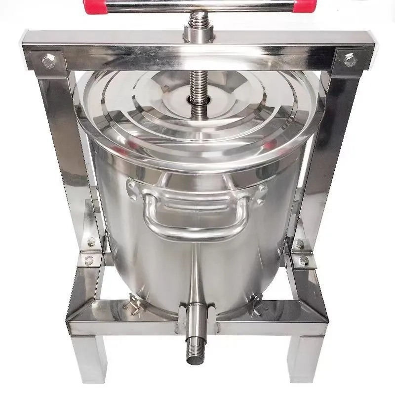 Fully Enclosed Stainless Steel Honey Press with Filter Screen Wax Press Center Earth Bee Juice Extractor