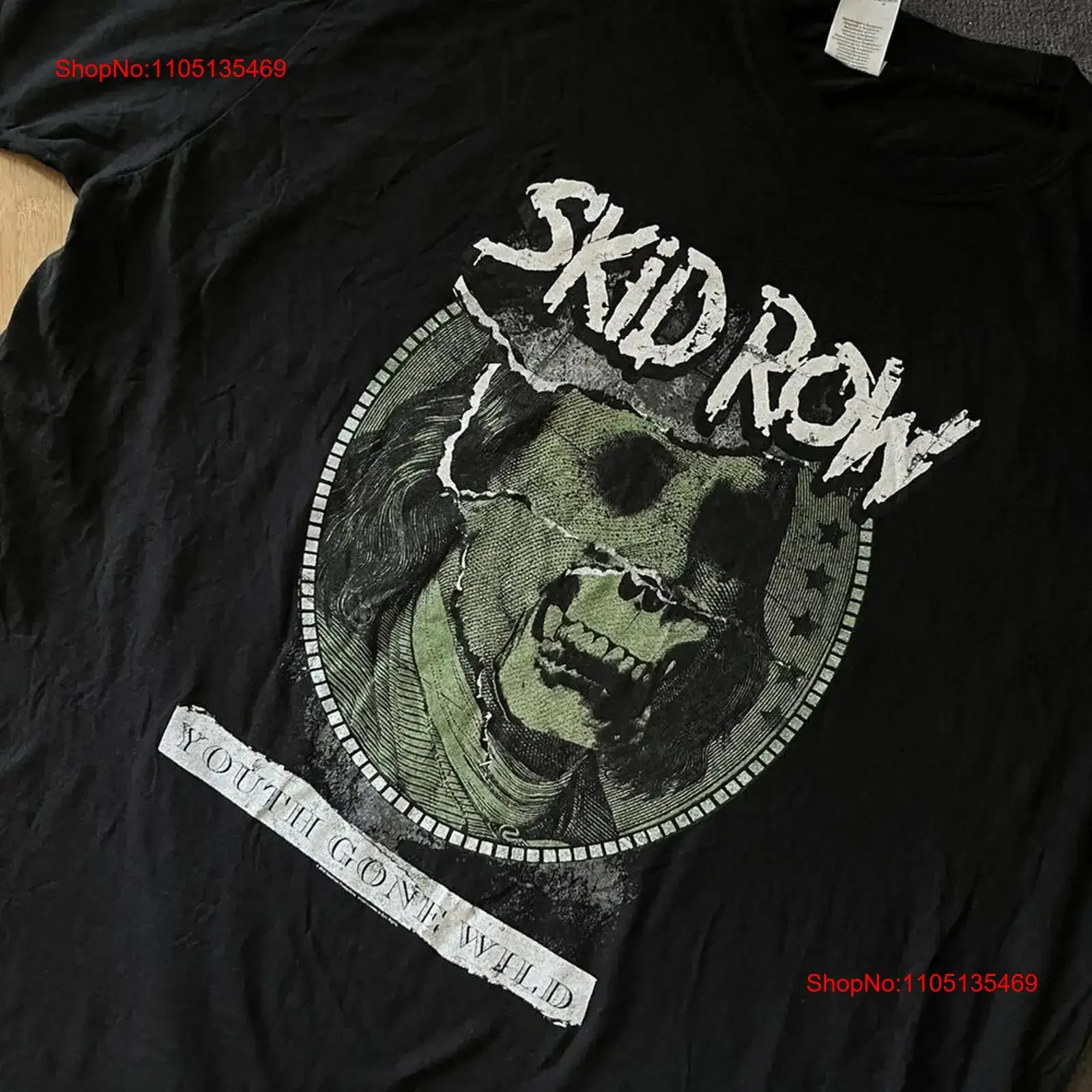 Skid Row T Shirt Rock Metal Youth Gone Wild black tee S 5XL basic NH16687 vintage Washed Slightly Soft Stylish homme