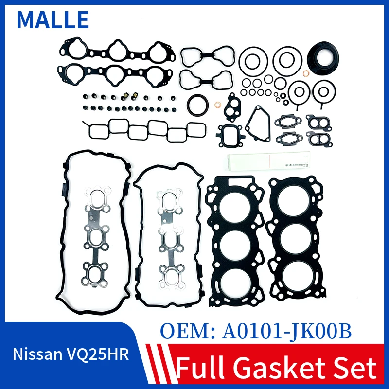 Полный комплект прокладок двигателя, ремонтный комплект OEM A0101-JK00B для Nissan VQ25HR, привод заднего колеса, автозапчасти, ремонт, капитальный ремонт, автомобильные аксессуары