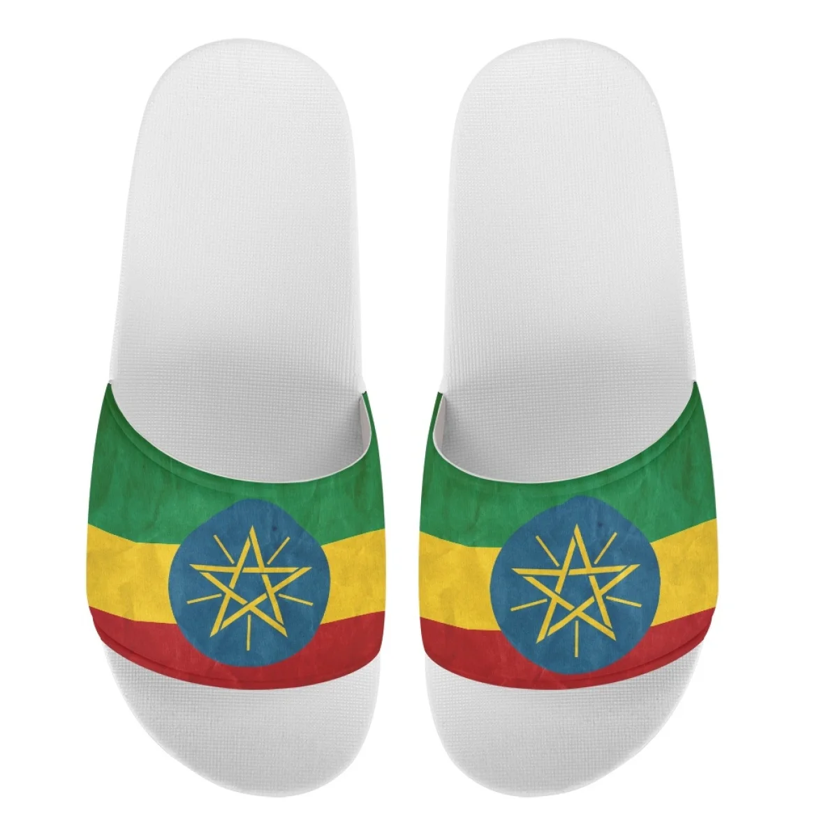 Ethiopia Flag Printed Summer Ladies Slippers Outdoor Wear Soft EVA Non-Slip Flip Flops Indoor Leisure Bathroom Flat Shoes Zapato