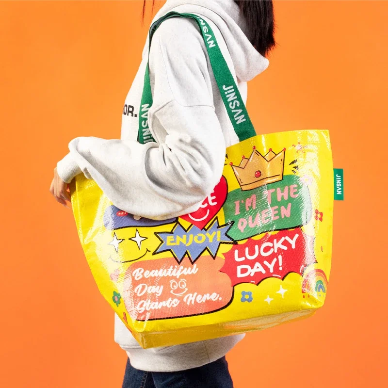 Bolso de hombro para compras creativo de gran capacidad, bolsa de regalo para fiesta de compras, organizadores de cocina y almacenamiento de accesorios de cocina