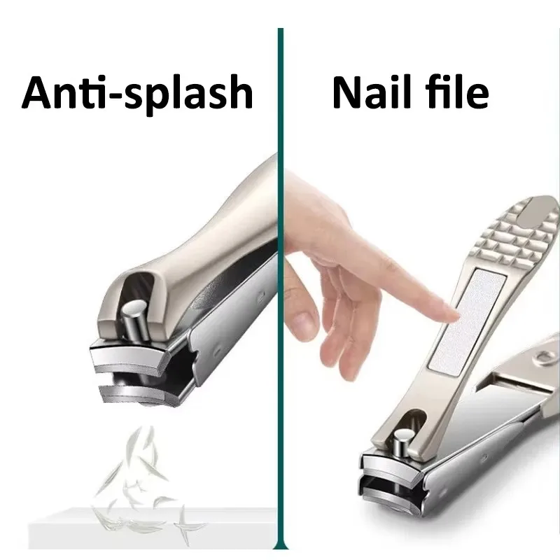 Nail Clippers Stainless Steel Anti Splash Fingernail Cutter Manicure Tools Bionics Design Nail Trimmer Pedicure Scissor