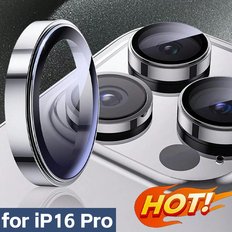 3Pcs Camera Lens Protector Metal Ring For iPhone 17 Pro/iPhone 15 16 ProMax Tempered Glass Protector Individual Camera Cover Cap