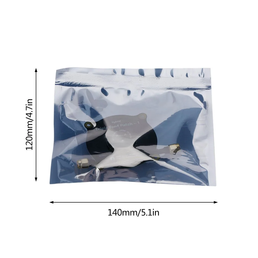 

5.8GHz Triple Feed Patch Antenna SMA Male RHCP/LHCP FPV Drone Receiver Long Range Enhanced Signal Circular Polarized
