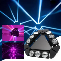 120W LED 9-Eye Moving Head Light Laser DMX512 High Brightness Stage Lighting for Bars Disco Concert Show Disco Laser Lights