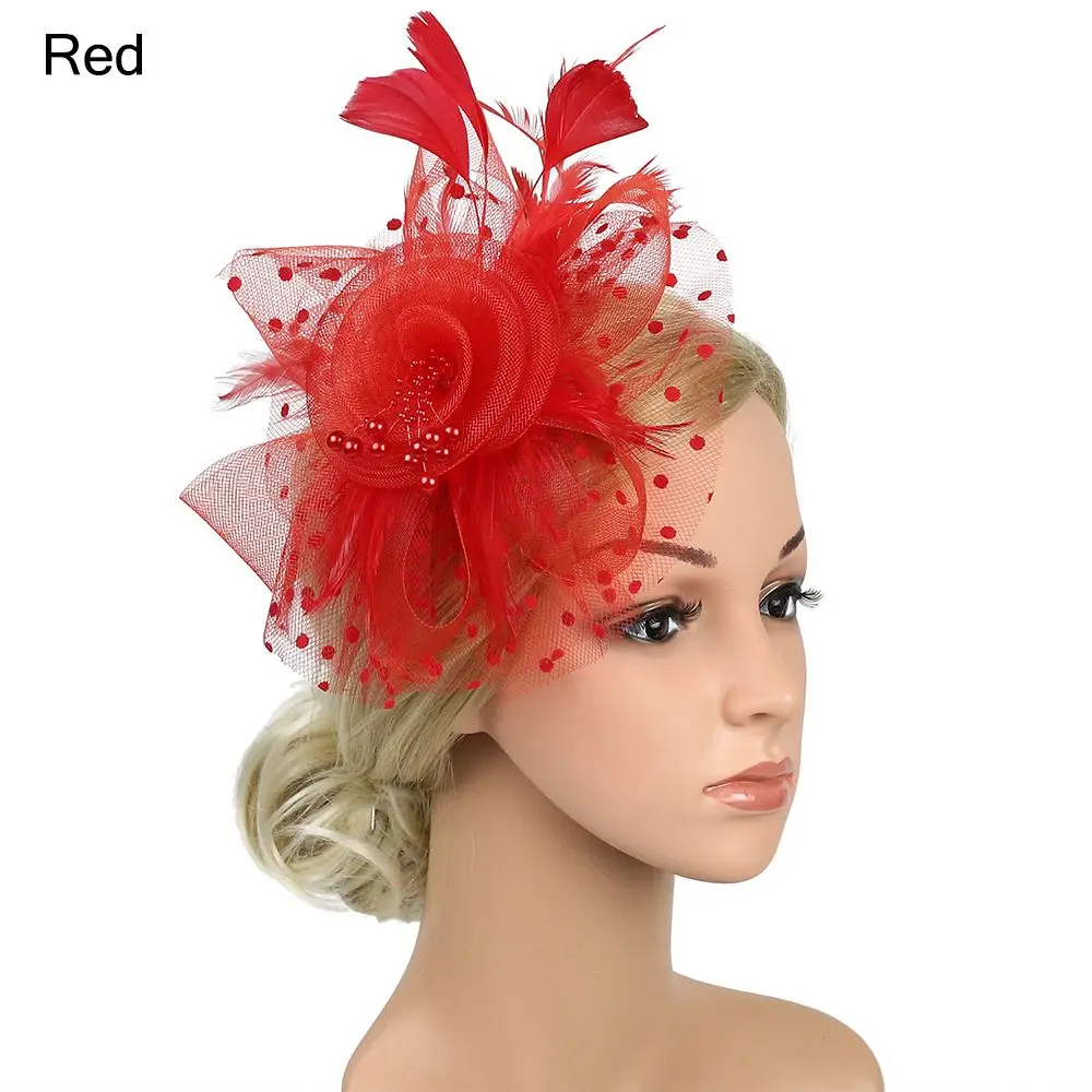 Braut Kopf bedeckung Hut Schleier Hochzeit Haar Zubehör Blumen Feder Mesh Schleier Gesicht Abdeckung mehrere Farben Korea Japan schwarz weiß