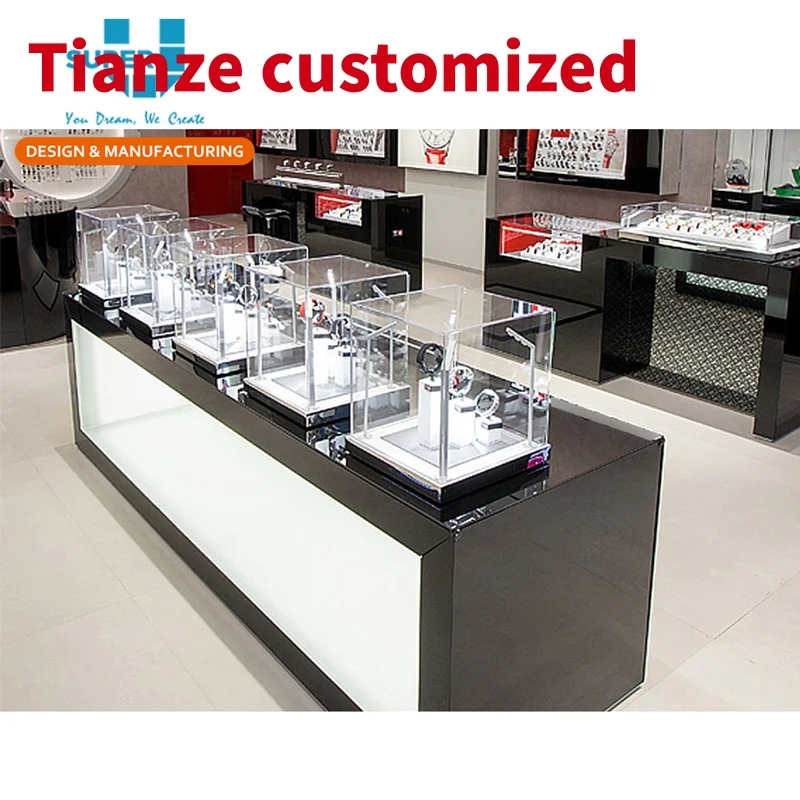 

(Customized) Custom Retail Watch Display Display Shop Fittings Supplier Luxury Floor Standing Wrist Watch Display Stand Furnitur