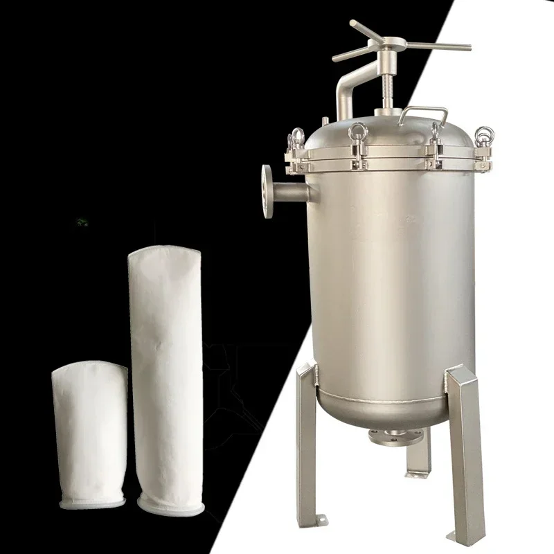 

Stainless steel bag filter industrial water treatment circulating water cooling tower well cement and sand 3 bags 4 bags 6 bags