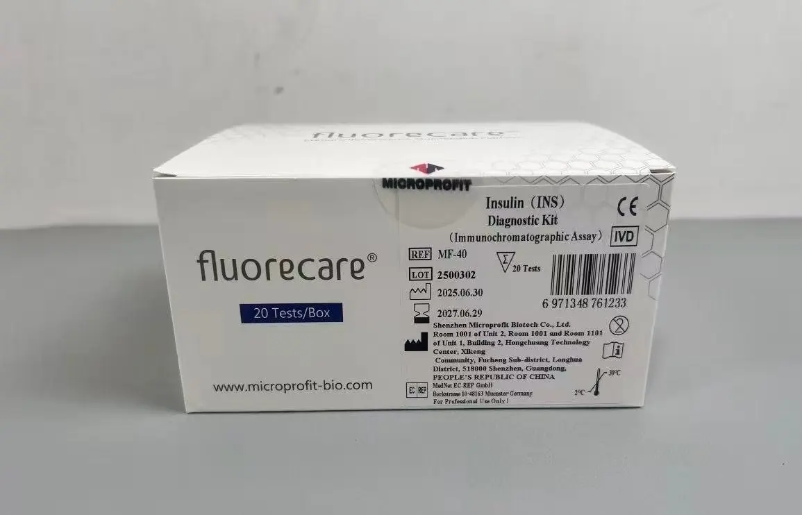 Kit de diagnostic d'insuline Fluorecare DouRoute Store, approuvé CE, haute précision, test immunochr