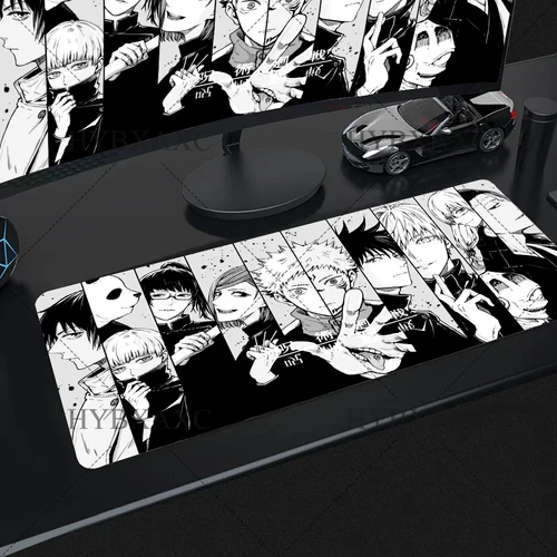 Imagen 2 del producto Alfombrilla de ratón grande de Anime Jujutsu Kaisen, color negro, 90x40CM, Ryomen, Sukuna, accesorios periféricos para juegos de ordenador, alfombrilla de escritorio