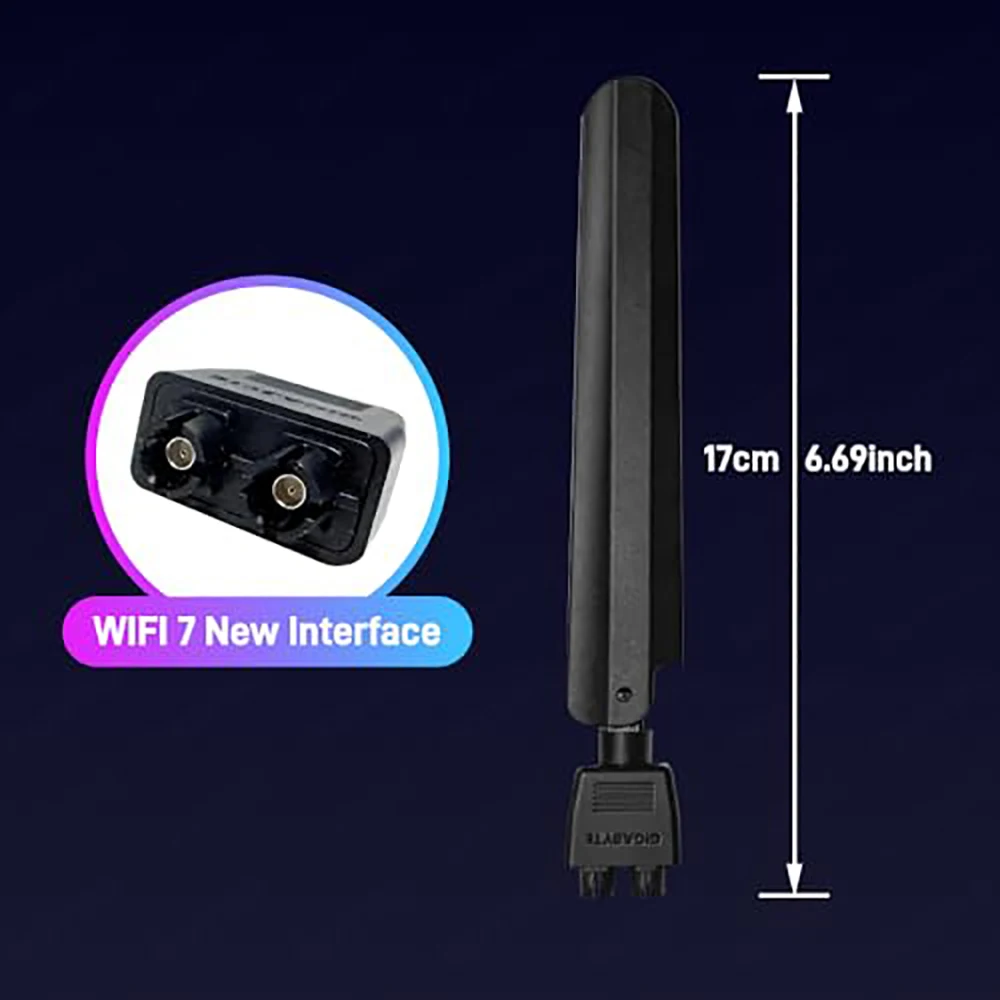 EZ-Plug WIFI 7 Antenna For GIGABYTE Motherboard B850 Eagle B60 SD3H X870 Gaming Z890 UD B550 Desktop PC Wireless WI-FI Black