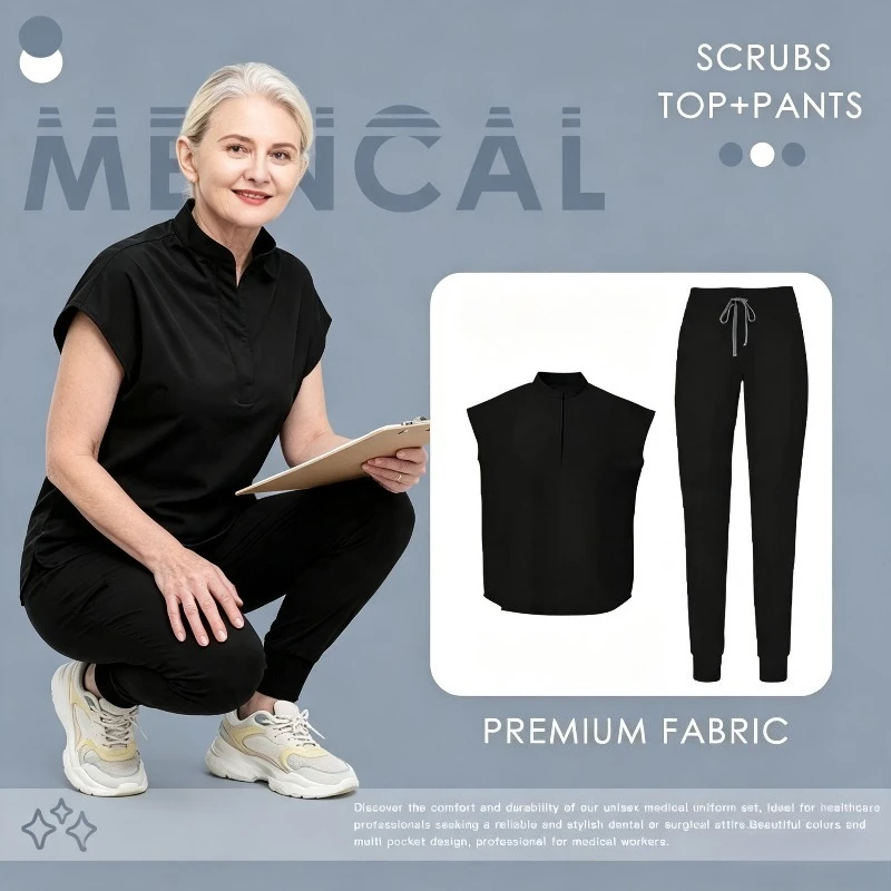Women's Multi-color Frosted Workwear Clinic Clothing Hospital Nursing and Beauty Salon Multifunctional Nursing Workwear